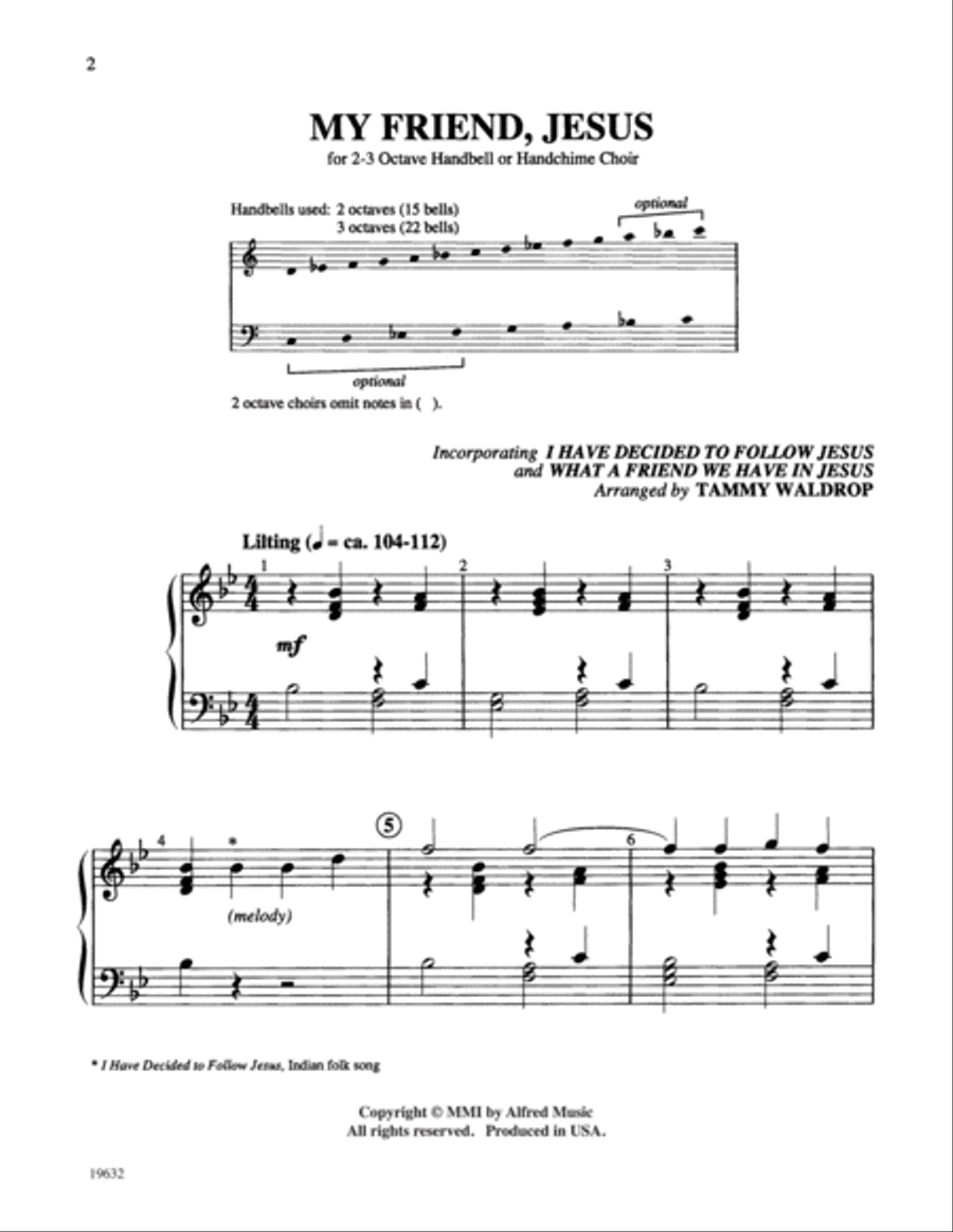 My Friend, Jesus Handbell Choir scores gallery preview page 2
