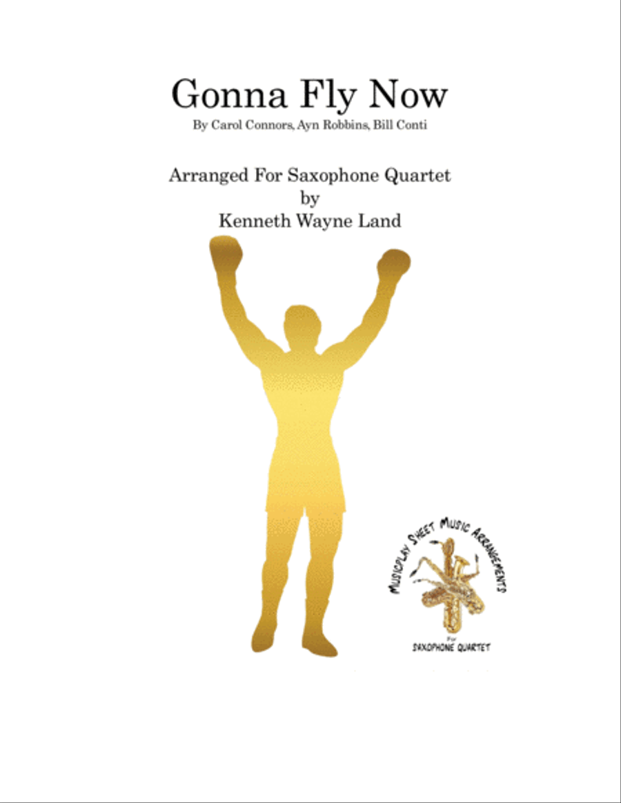 Gonna Fly Now Saxophone Quartet scores gallery preview page 1