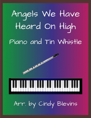 Book cover for Angels We Have Heard On High, Piano and Tin Whistle (D)