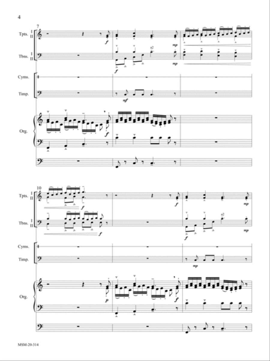 Praise the Lord with Drums and Cymbals Trombone scores gallery preview page 4