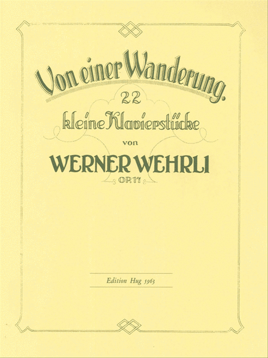 Von einer Wanderung Piano Solo scores gallery preview page 1
