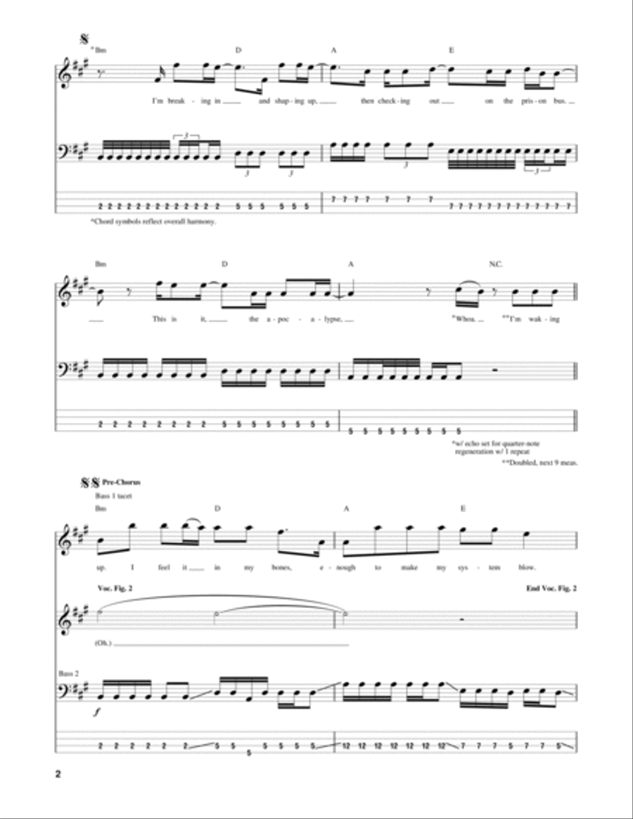 Radioactive Radioactive Guitar Tablature scores gallery preview page 2