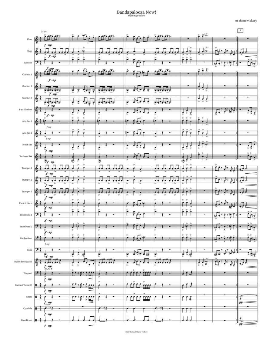 Bandapalooza Now! Concert Band scores gallery preview page 1