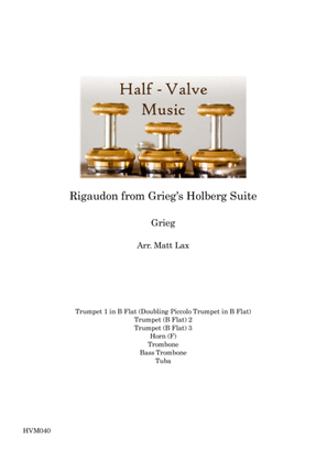 Book cover for Rigaudon from Grieg's Holberg Suite (Brass Septet)