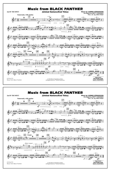 Music from Black Panther (arr. Matt Conaway) - 2nd Bb Trumpet