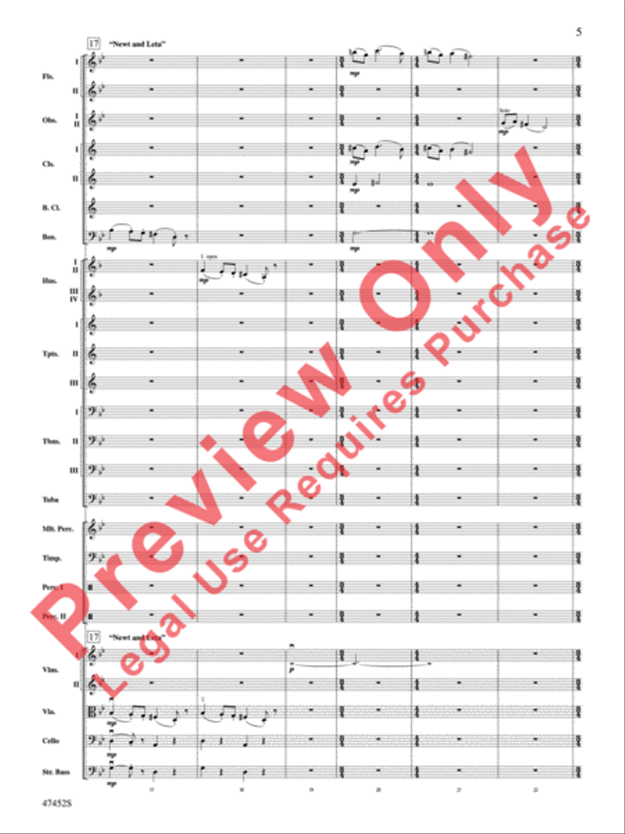 Fantastic Beasts: The Crimes of Grindelwald Full Orchestra scores gallery preview page 6