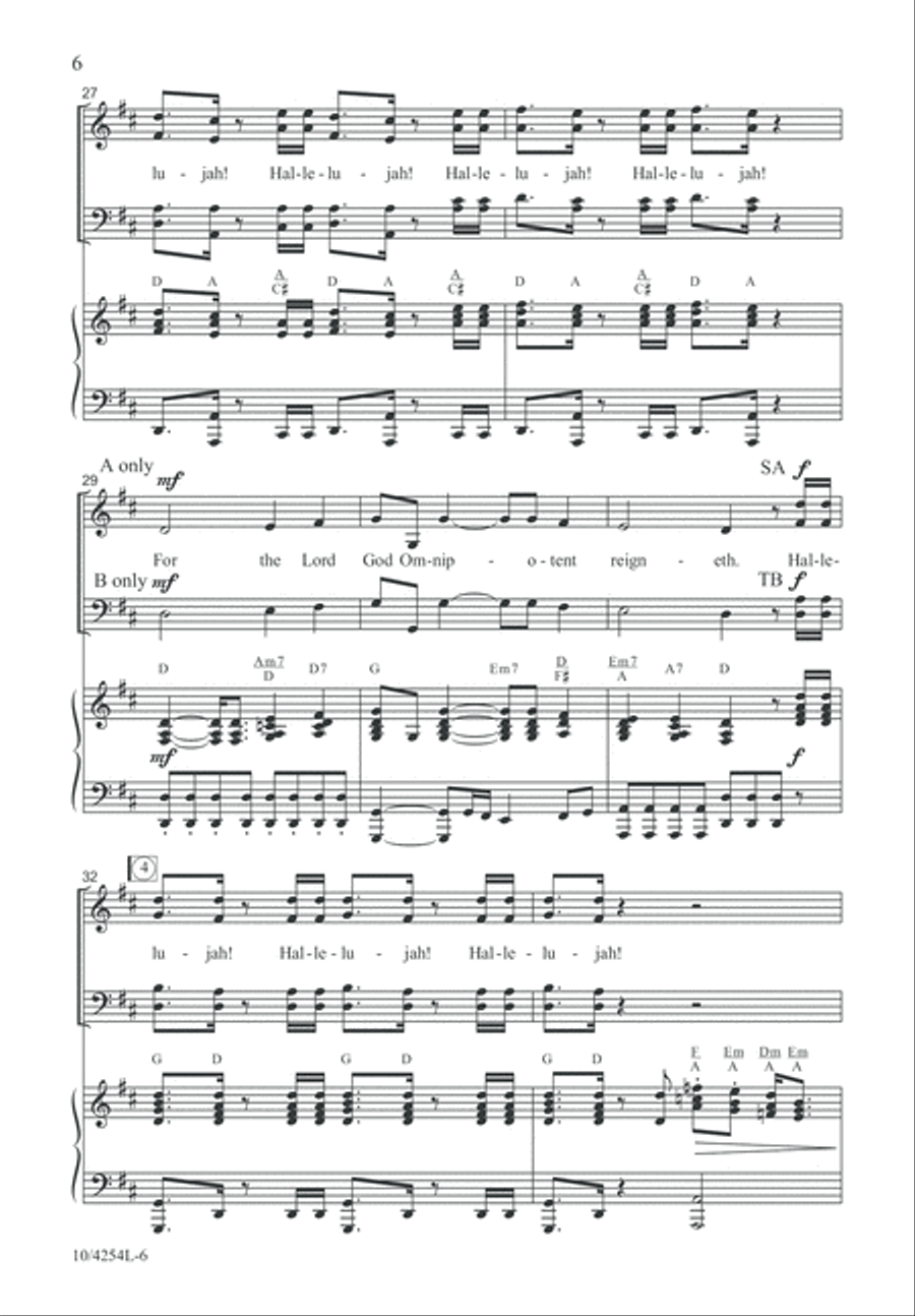 Joy Hallelujah! 4-Part scores gallery preview page 7