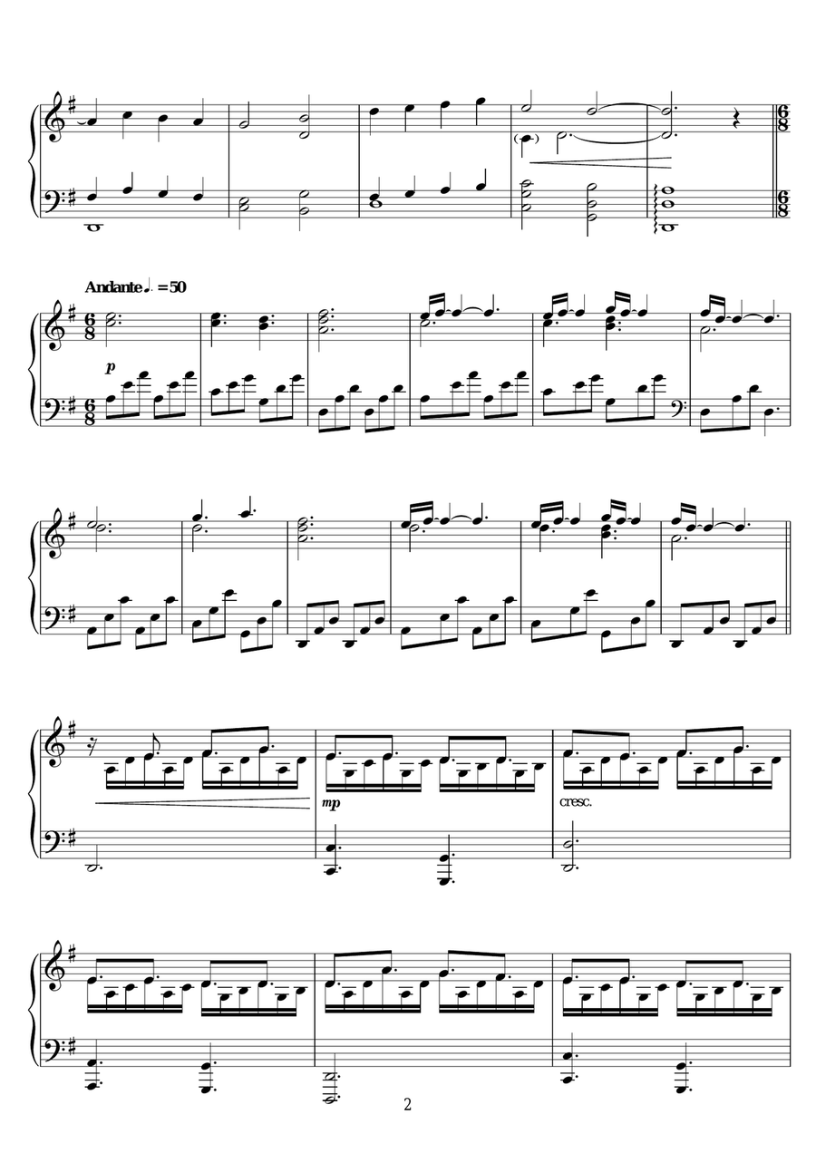 The Water Diviner The Water Diviner Piano Solo scores gallery preview page 2