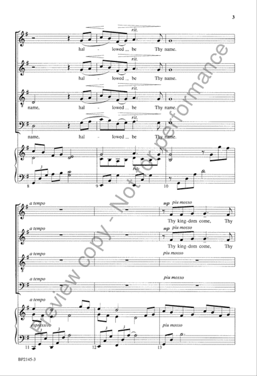 Our Father - SATB 4-Part scores gallery preview page 4