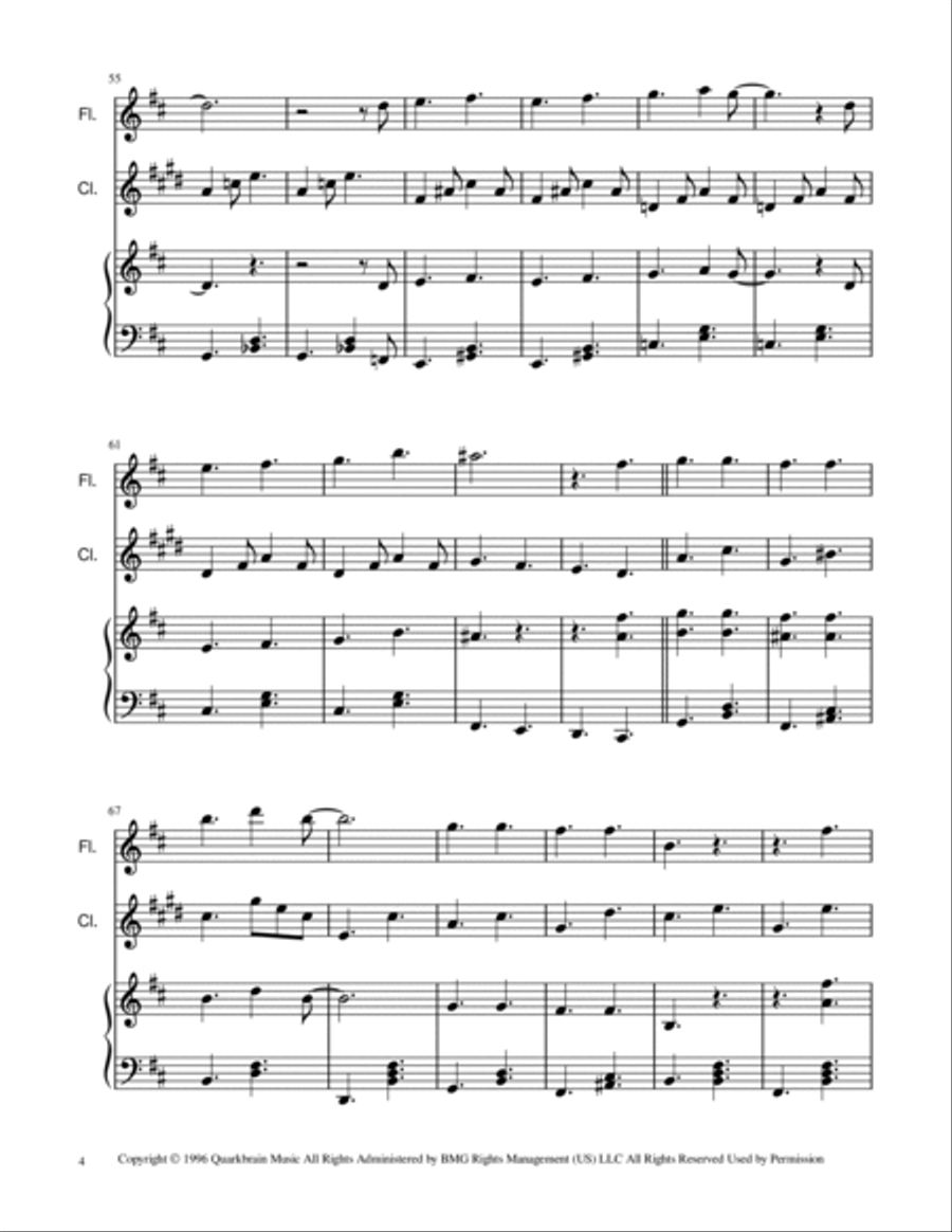 Spooky Scary Skeletons Woodwind Duet scores gallery preview page 4