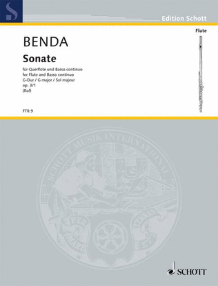 Book cover for Sonata in G Major, Op. 3, No. 1