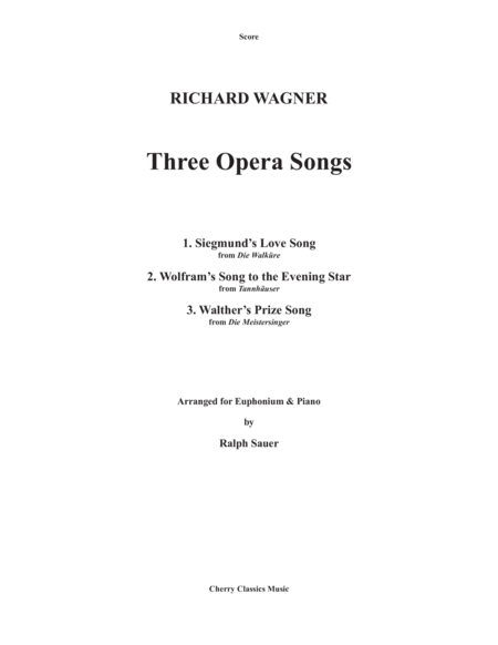 Three Opera Songs for Euphonium and Piano