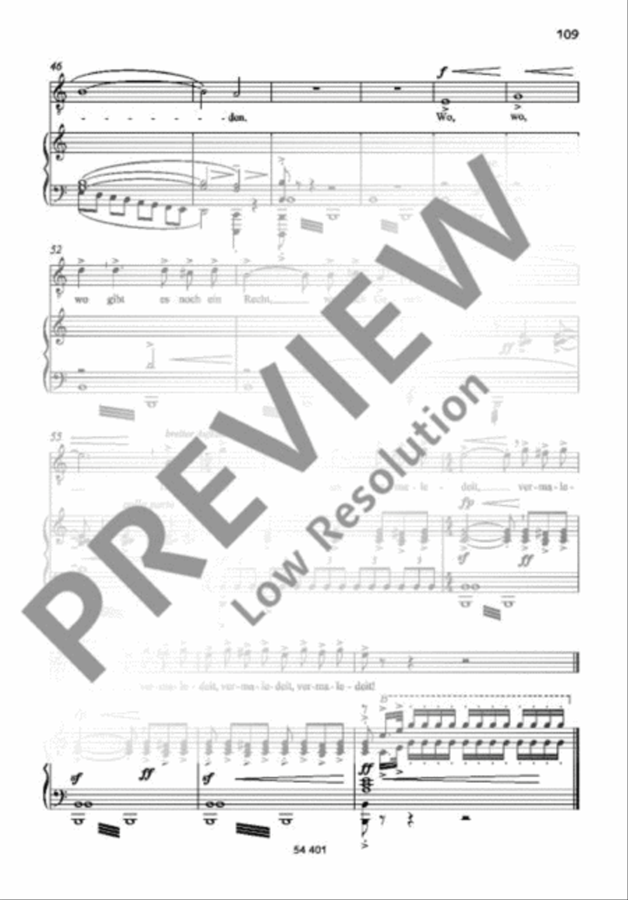 Arie des Eselmann Tenor Voice scores gallery preview page 5