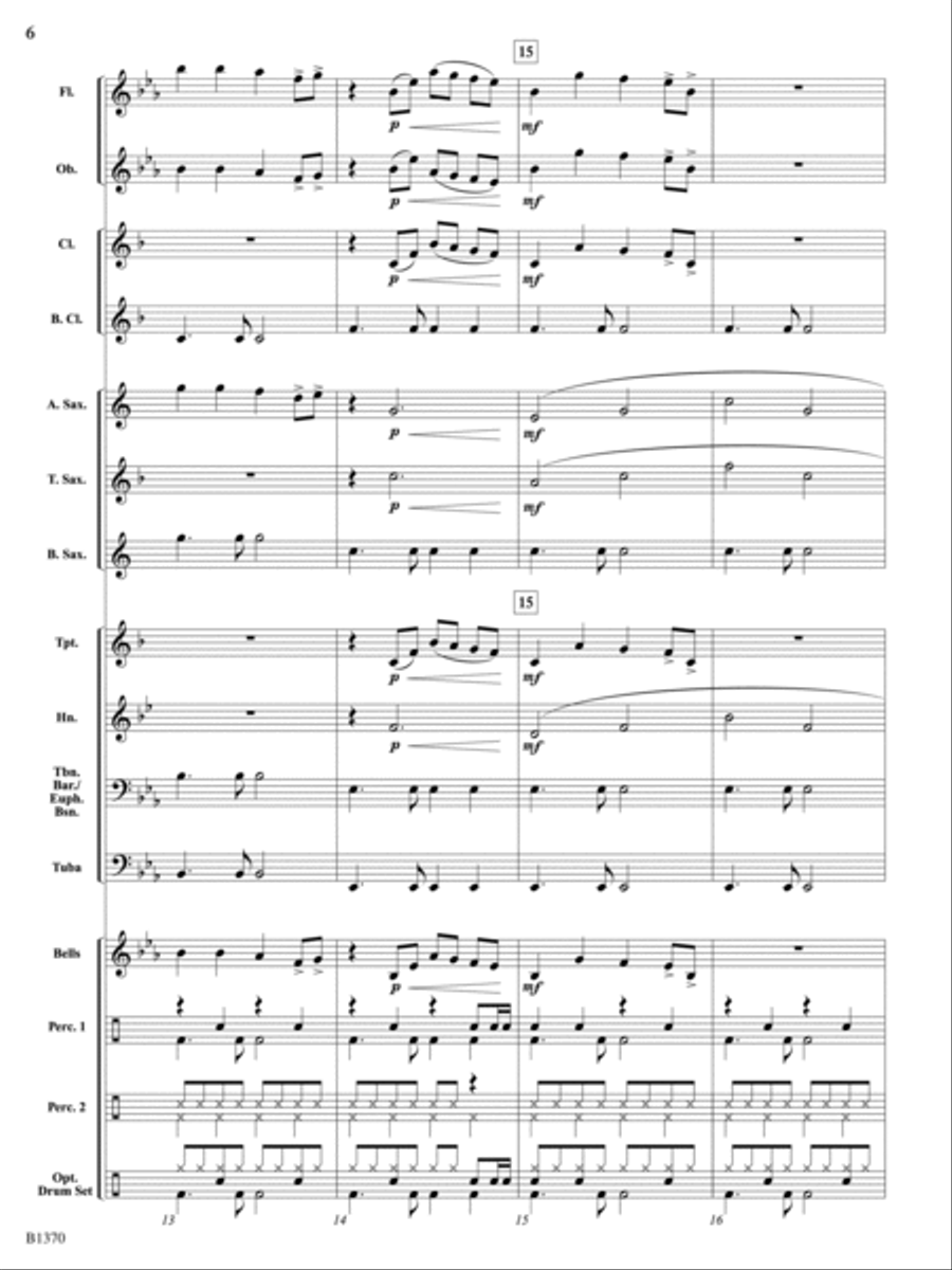 Jingle Bells Remixed: Score Concert Band scores gallery preview page 6