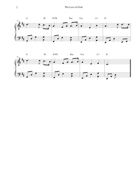 [The Love of God] Favorite hymns arrangements with 3 levels of difficulties for beginner and interme image number null