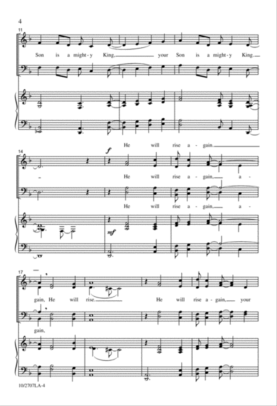 Don't Listen to the Hammer Ring 4-Part scores gallery preview page 4