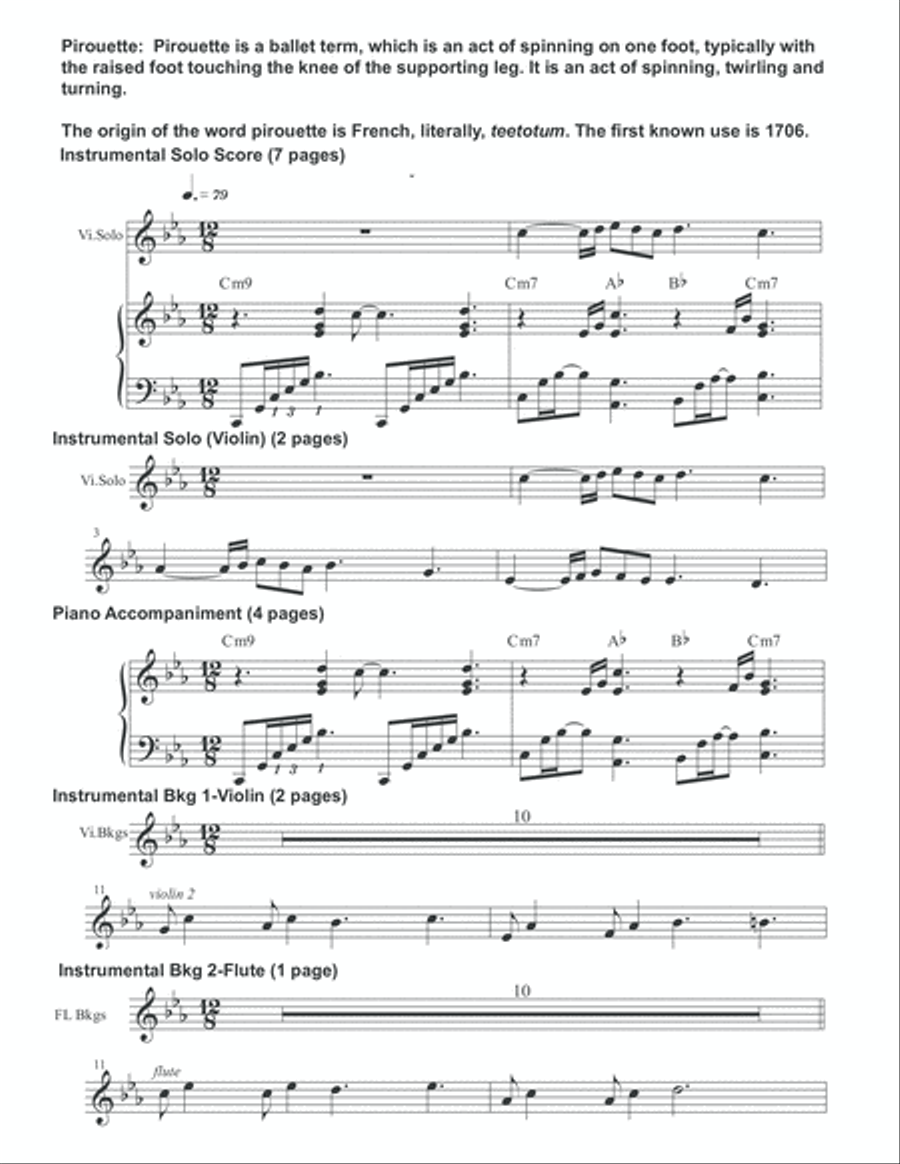 Pirouette Inst. Solo Score Flute scores gallery preview page 2
