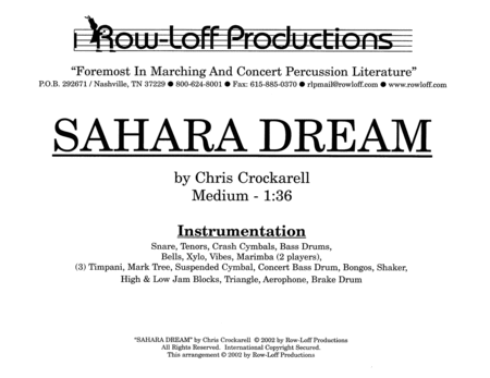 Sahara Dream w/Tutor Tracks