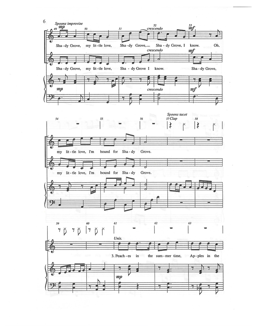 Shady Grove (arr. Shirley W. McRae) 3-Part scores gallery preview page 4