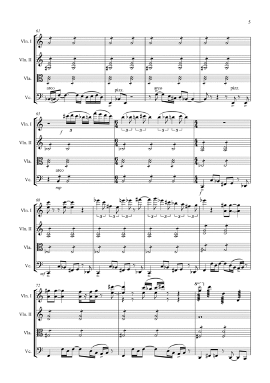 String Quartet No. 3 String Quartet No. 3 String Quartet scores gallery preview page 5
