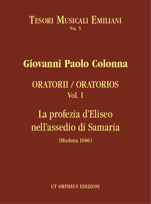 Book cover for La profezia d’Eliseo nell’assedio di Samaria (Modena 1686). Critical Edition