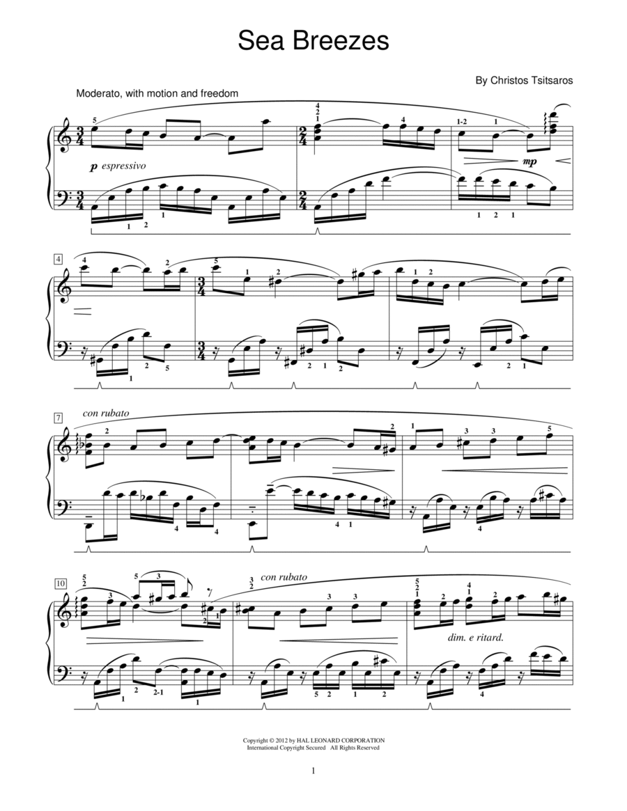 Sea Breezes Piano Method scores gallery preview page 1