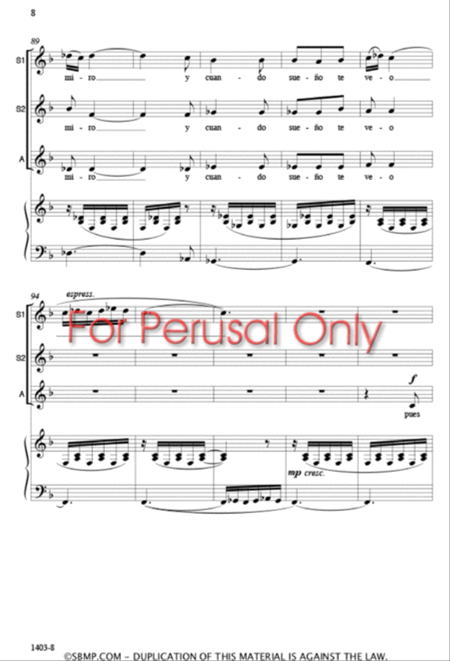 Cantares de mi tierra - SSA Octavo SSA scores gallery preview page 7