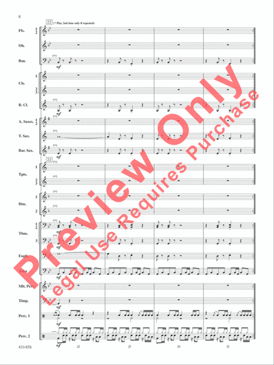 House of Cards (Theme) Concert Band scores gallery preview page 9