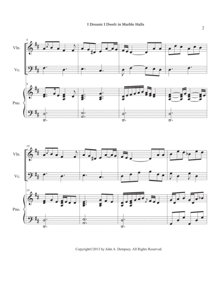 Marble Halls (Piano Trio): Violin, Cello and Piano image number null
