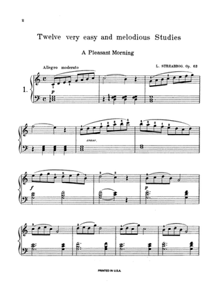 Book cover for Streabbog: Twelve Very Easy and Melodious Studies, Op. 63