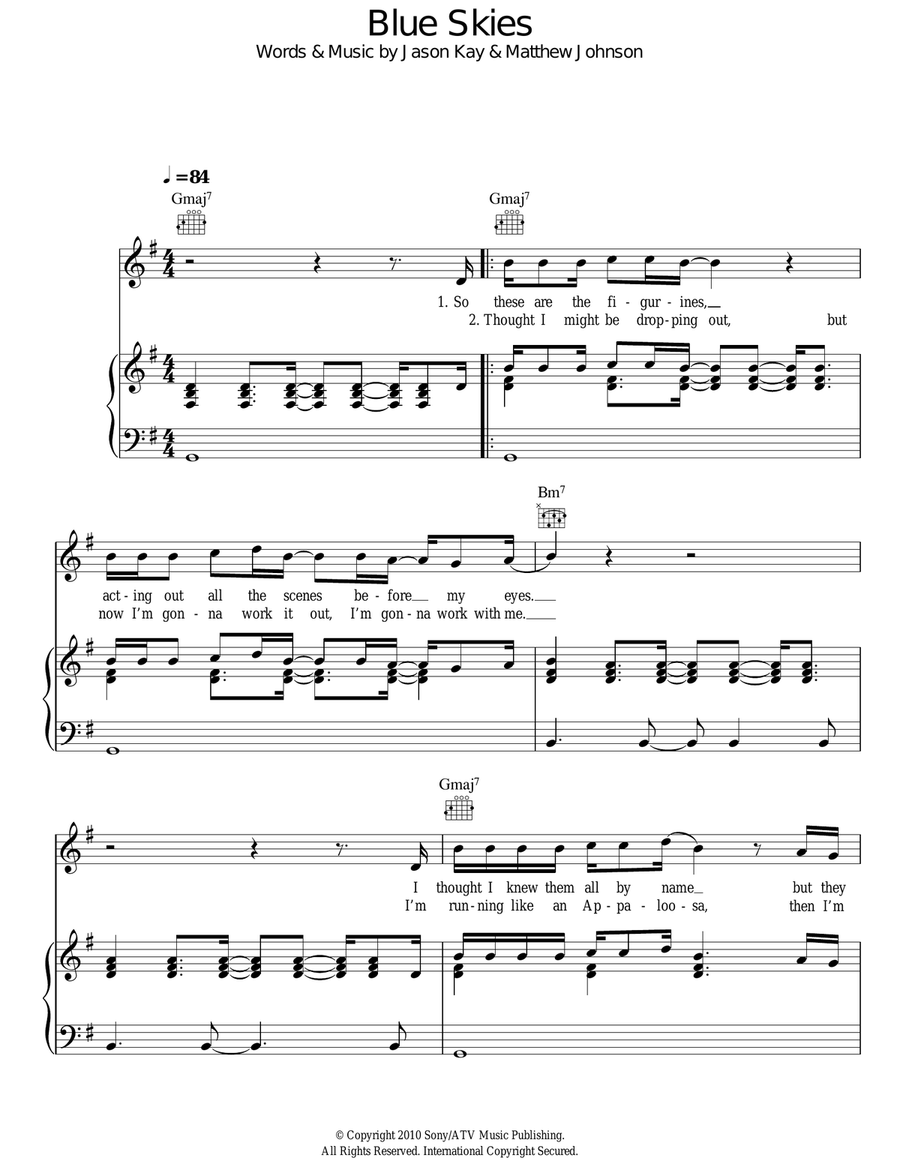 Blue Skies Acoustic Guitar scores gallery preview page 1