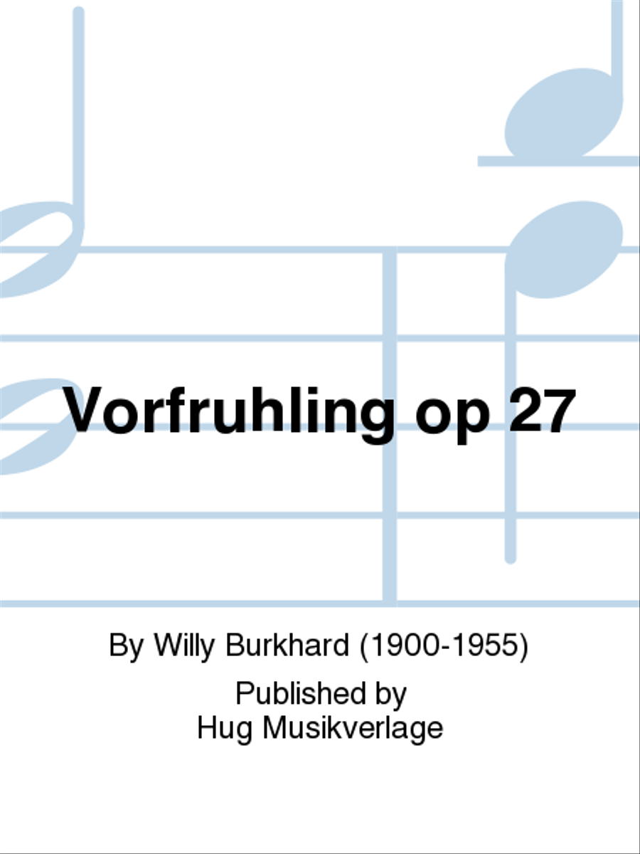 Vorfruhling op 27 Vorfruhling op 27 Choir scores gallery preview page 1