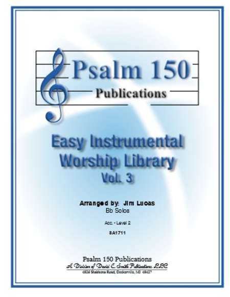 Easy Instrumental Worship Library, Volume 3 - Bb Solos (Clarinet/Tenor Sax)
