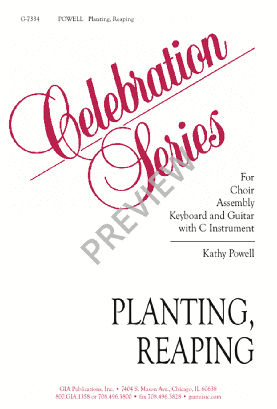 Planting, Reaping 3-Part scores gallery preview page 1