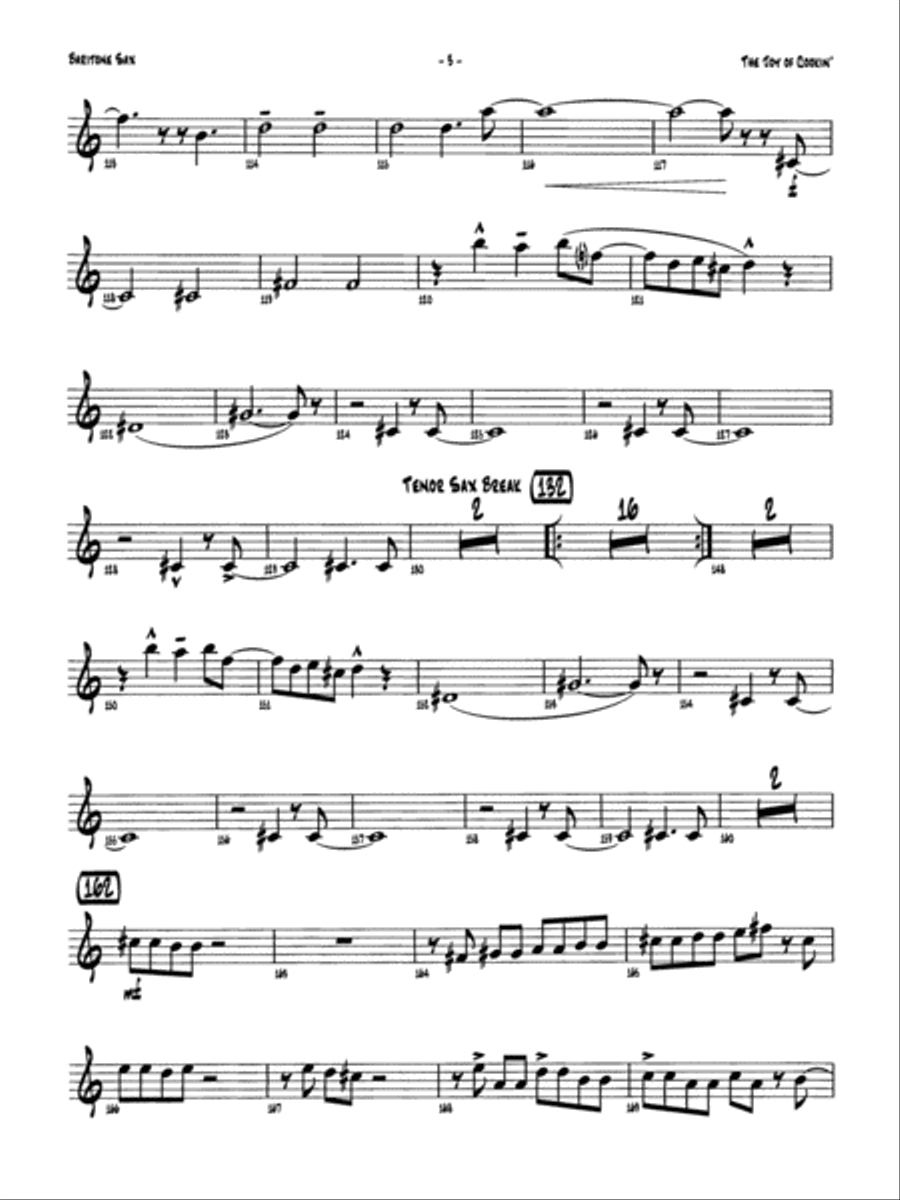 The Joy of Cookin': E-flat Baritone Saxophone Jazz Ensemble scores gallery preview page 4