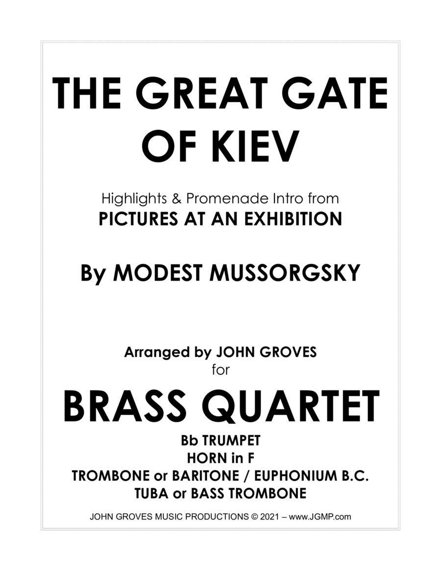 The Great Gate of Kiev from Pictures at an Exhibition - Brass Quartet image number null