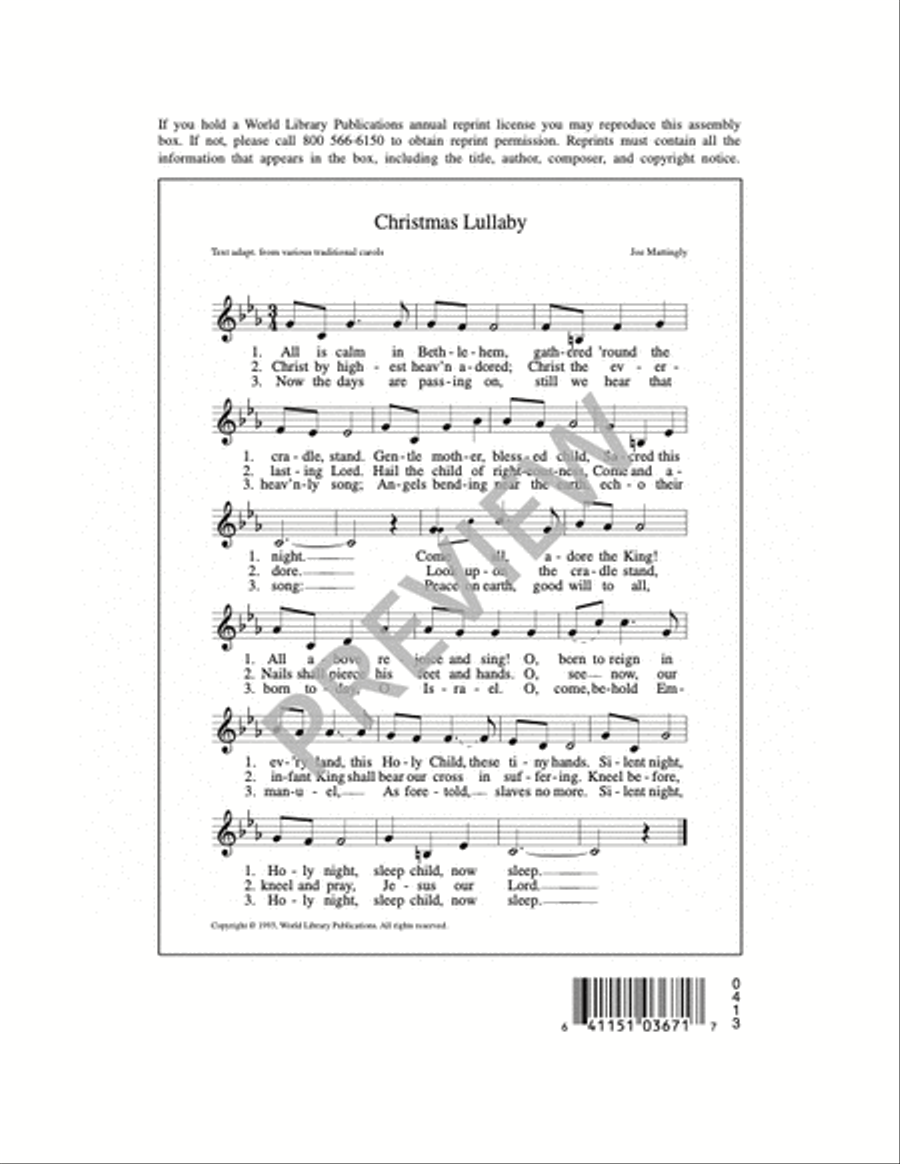 Christmas Lullaby 2-Part scores gallery preview page 6
