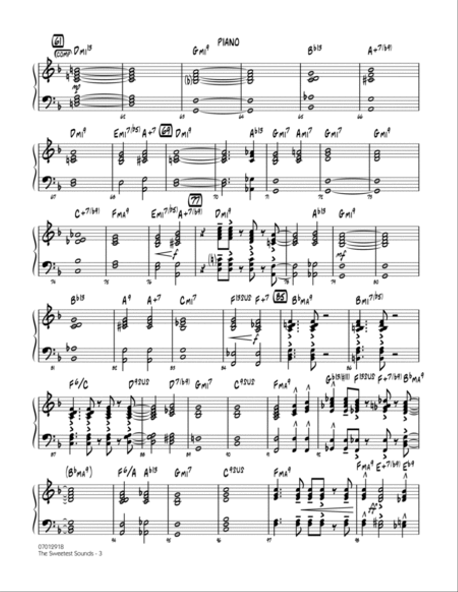 The Sweetest Sounds (Alto Sax Feature) - Piano Alto Saxophone scores gallery preview page 3