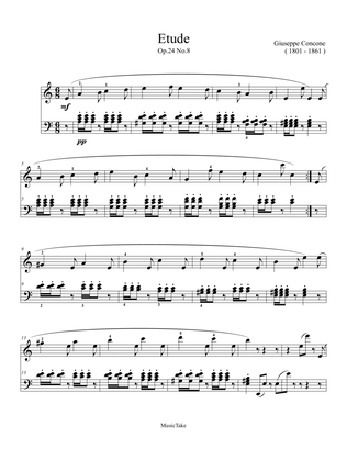 Concone Etude in A minor Op.24 No.8