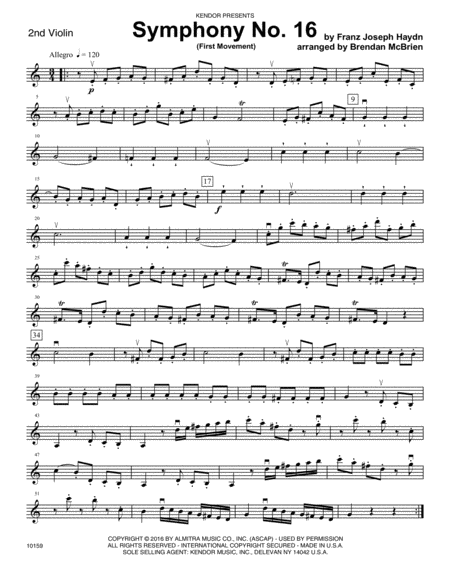 Symphony No. 16 (First Movement) - 2nd Violin
