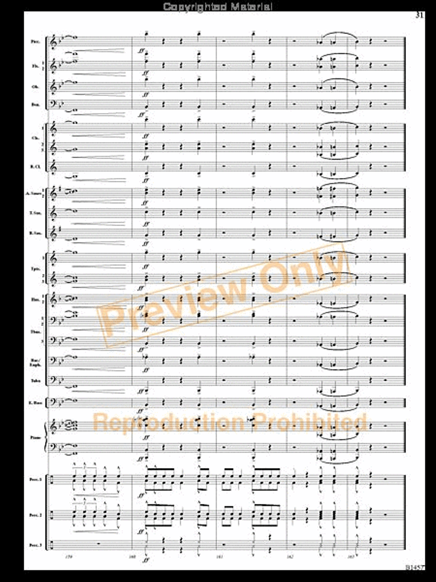 We Wish You a Mambo Christmas Concert Band scores gallery preview page 30