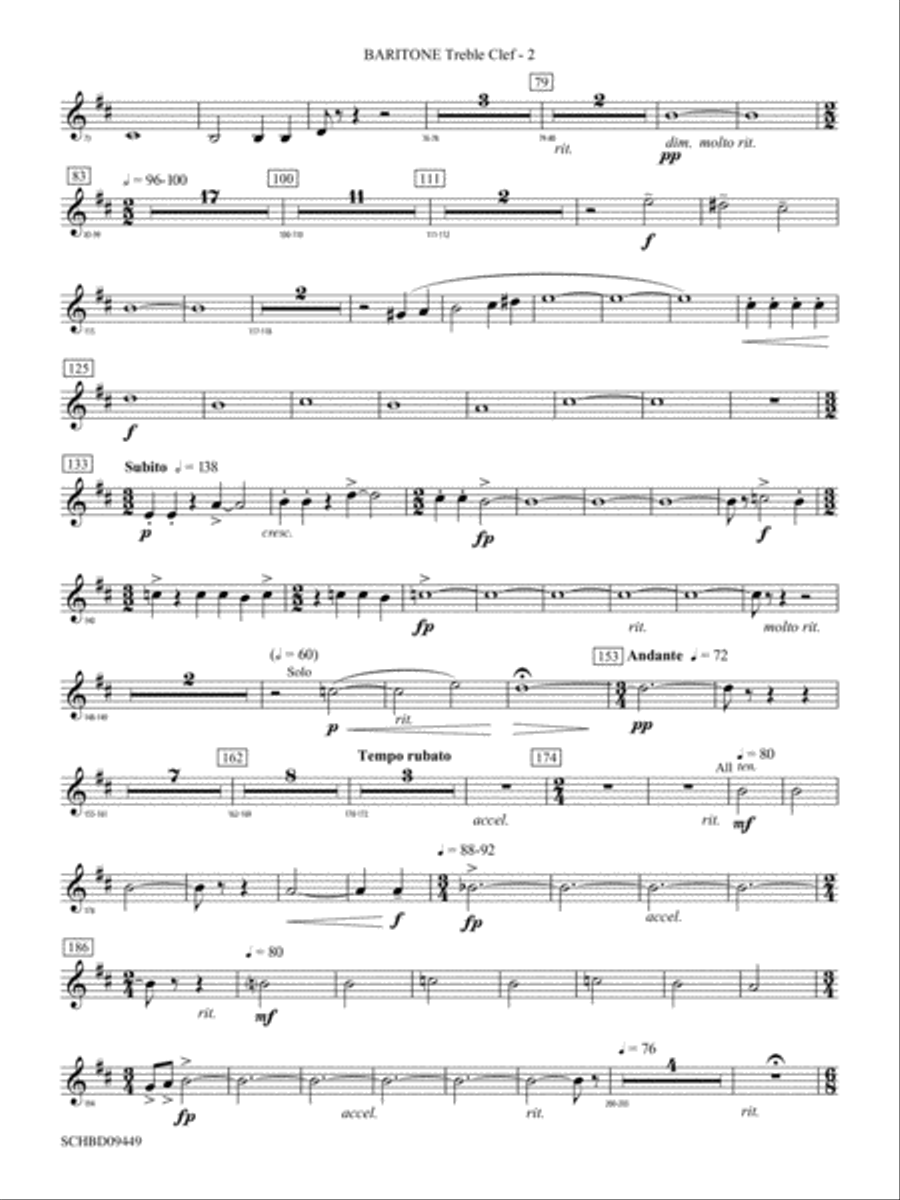 Psalm 46: Baritone T.C. Concert Band scores gallery preview page 2