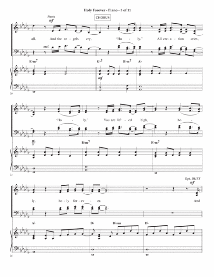 Holy Forever Piano, Vocal, Guitar scores gallery preview page 3