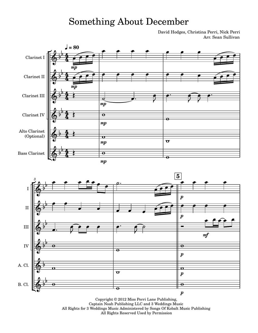 Something About December Clarinet Quintet scores gallery preview page 2