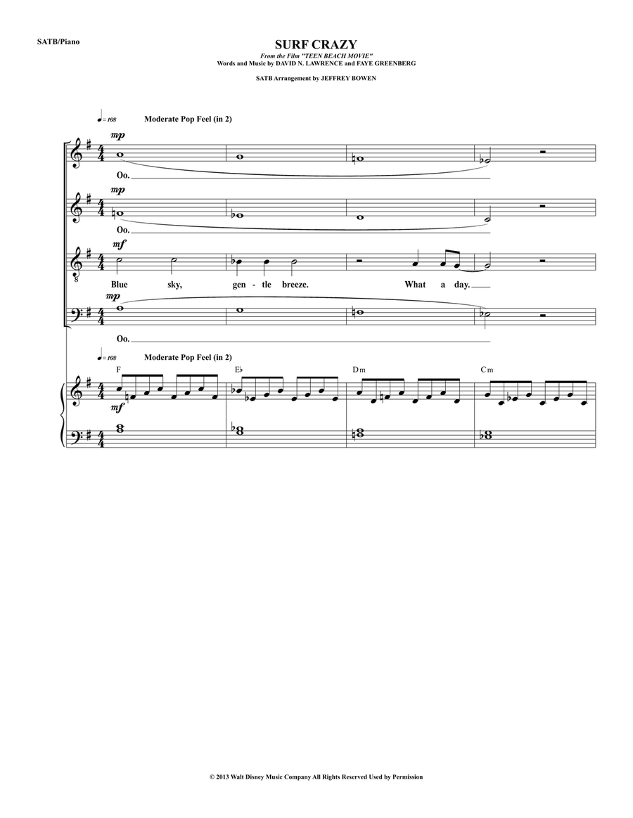 Surf Crazy 4-Part scores gallery preview page 1