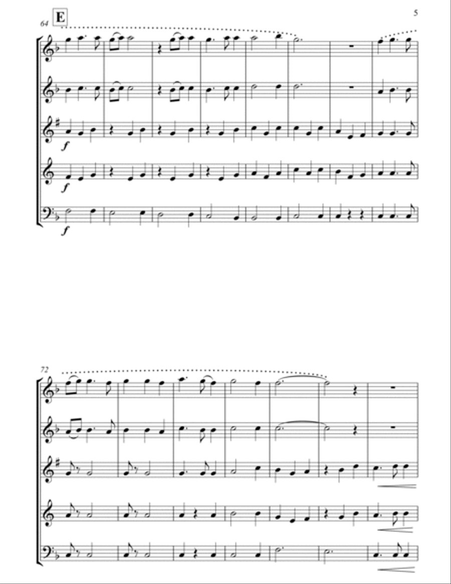 Tenterfield Saddler Woodwind Quintet scores gallery preview page 6