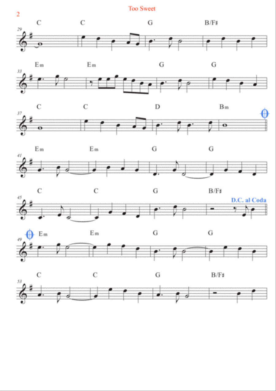Too Sweet Alto Saxophone scores gallery preview page 2