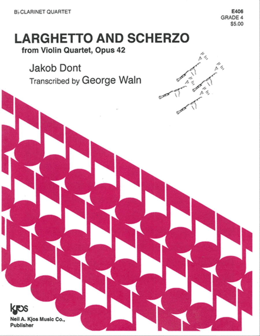 Larghetto and Scherzo (From Violin Quartet Op 42) Clarinet Solo scores gallery preview page 1