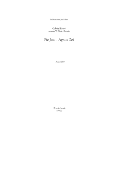 Pie Jesu - Agnus Dei (from Requiem) image number null
