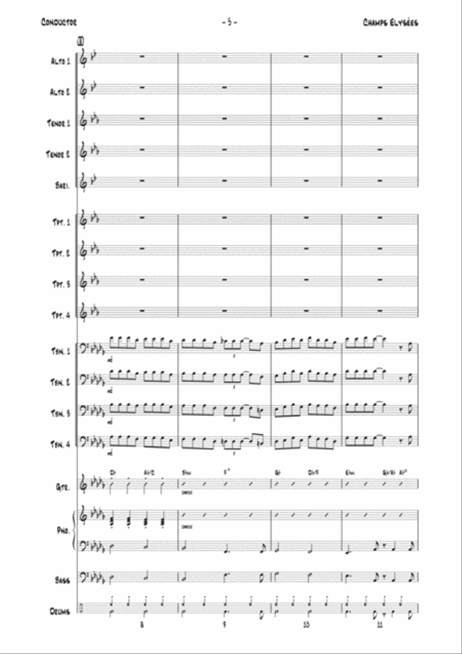Champs Elysees Champs Elysees Jazz Ensemble scores gallery preview page 5